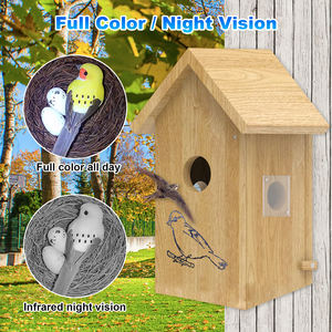 Niet-aanpasbare, in de aanbieding staande vogelnest zonne-aangedreven vogelhuis met camera voor real-time hatching. - Product Image 3