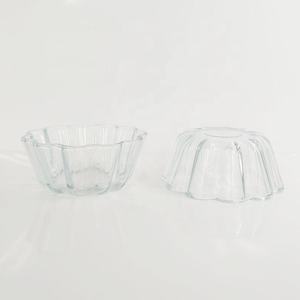 280ml Transparent High Borosilicate <strong>Glass</strong> <strong>Ramekin</strong> Bowl Customized Sprayed Color and Logo <strong>Glass</strong> Baking Cup with Flower Rim - Product Image 4