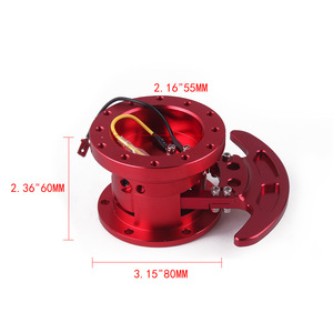 พวงมาลัยรถแข่งแบบถอดเร็ว Works Bell รุ่น QR006 ทำจากอลูมิเนียมอัลลอยด์ สีแดง สำหรับใช้งานทั่วไป - Product Image 2