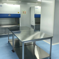 Accessoires pour établis industriels commerciaux, table de travail de laboratoire en acier inoxydable 304, montage au sol, pour hôpital, école, laboratoire, résistant aux acides