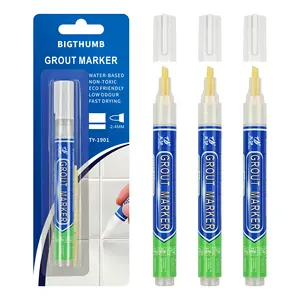 Stylo à coulis Stylo marqueur de peinture pour carrelage blanc multicolore Peinture à coulis imperméable à l'eau Carreaux de céramique Séchage rapide Colorant et stylo scellant pour coulis