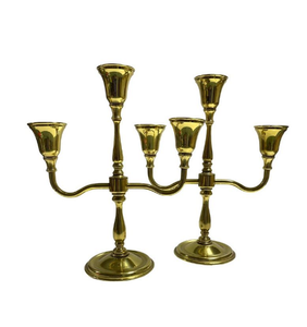 Vaisselle Décorative Exquise Chandelier Candélabre Brillant Fini Aluminium Bougeoir Chambre Table Décor À La Maison Restaurant - Product Image 4