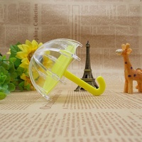 Boîte en plastique transparente en forme de mini parapluie pour pâtisserie au chocolat, boîte à bonbons