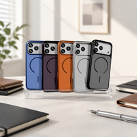 Étui de téléphone magnétique en PC de 2,0 mm, aimant puissant, finition mate électro-plaquée, protection contre les chocs avec boutons métalliques pour iPhone 18 Pro Max