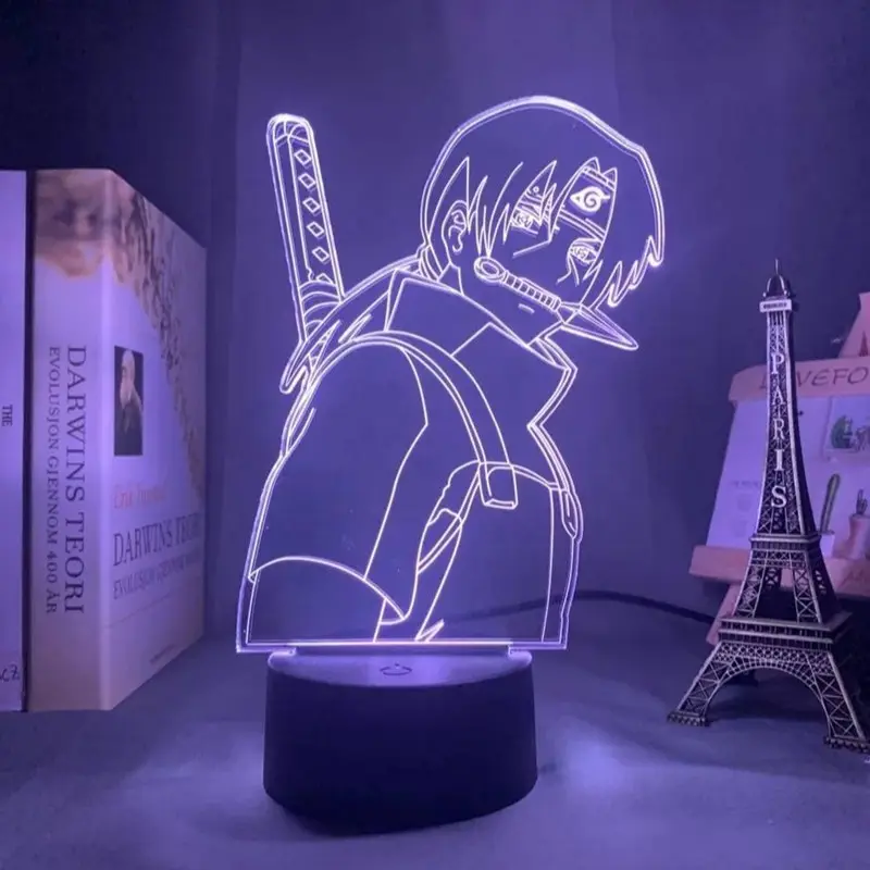 Offre Spéciale Promotion cadeau D'anniversaire 3D OPTIQUE led lampe Narutoo Anime illusion 3d veilleuse attaque sur les titans lampe