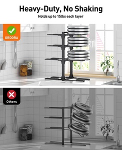 Metall-Eisen-Organizer für Töpfe und Pfannen, platzsparend, <span class=keywords><strong>21</strong></span> Zoll Höhe, 120 Pfund Tragkraft - Product Image 3