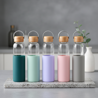 Gobelet en verre pour café glacé, design classique, réutilisable, anti-fuite, sans BPA, non toxique, sûr, écologique, bouteille d'eau, OEM et ODM disponibles