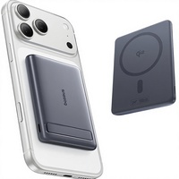 Pour Picogo, la plus petite batterie externe magnétique sans fil certifiée 15W 20W, ultra-mince 0,5 pouces, 5000mAh, en alliage / Type-C