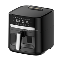 ANWELL Friteuses à air chaud doubles 10 fonctions 4,5L+6,5L 11L avec réservoir d'eau à vapeur réel, grande capacité, empilables, avec fenêtres