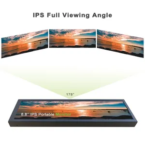 8.8 Inch Ips Brede Monitor Tft Draagbare Display Monitores Lcd 480X1920 Stretch Bar Lcd-scherm Monitor Voor Computer pc Laptop