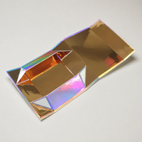 Boîte en papier pliable personnalisée, rectangulaire, à plat, avec fermeture magnétique, pour emballage cadeau de luxe d'huiles essentielles, taille personnalisée