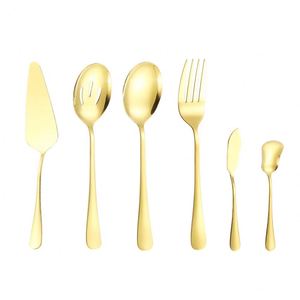 Wholesale Gold Wedding Serving Set Stainless Steel Service Cutlery Set for Restaurant Party - Product Image 2