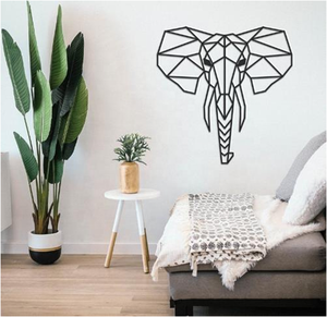 Laser Cut Geometric Elephant Head <strong>Metal</strong> <strong>Wall</strong> Art <strong>Metal</strong> <strong>Wall</strong> <strong>Decoration</strong> <strong>for</strong> Home Office <strong>Living</strong> <strong>Room</strong> Bedroom - Product Image 2