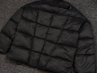 Veste d'hiver personnalisée à bulles d'air pour hommes, manteau en duvet d'oie unie noire, veste en duvet de canard pour hommes