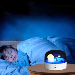 Lámpara de Noche LED con Forma de Luna, Altavoz Bluetooth Recargable, Lámpara de Mesa con Ondas de Luz Atenuables, Regalo de Cumpleaños para Niños, Decoración de Dormitorio - Product Image 2