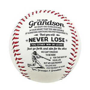 <span class=keywords><strong>Cadeau</strong></span> de baseball personnalisé pour petit-fils, message gravé « Je t'aime » sur un ballon de baseball de grand-père - Product Image 3