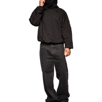 Sweat à capuche personnalisé de luxe pour homme, coupe ample et carrée, en molleton bouclette 100% coton 450 g/m², style automne, idéal pour l'impression