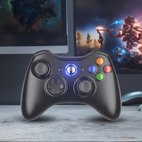 Manette de jeu sans fil 2,4 GHz pour PC/ avec moteur de vibration et portée de 8 m - C-STAR NS-5023