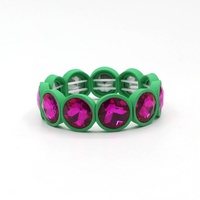 Style de voyage exagéré émail Bracelet dames bricolage cristal Bracelet émail extensible verre Bracelet tuile perle Bracelet pour les femmes