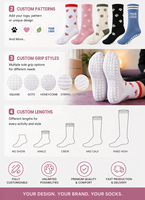 Chaussettes de yoga et de Pilates personnalisées avec votre logo, votre couleur et votre grip – Antidérapantes en silicone, respirantes, en coton, écologiques et de qualité supérieure