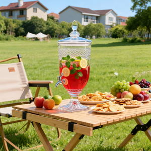 Dispensador de Bebidas em Vidro Transparente Grande com Torneira 2-5 Litros para Festas e Hotéis - Product Image 2