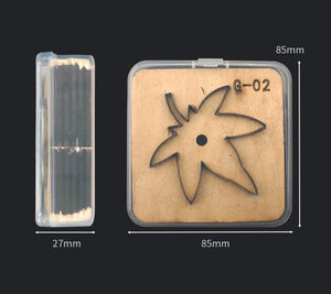 Troqueles de Perforación de Flores de Cabeza Corta con Tabla de Madera, <span class=keywords><strong>26</strong></span> Letras y Números, Herramientas de Perforación para Manualidades en Cuero - Product Image 2