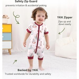 Pelele de Bambú para Bebé, Manga Corta, Pijama Suave de Viscosa de Bambú, Unisex, 0-24 Meses - Product Image 4