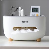 Organisateur de table pour la maison, boîte de rangement pour télécommandes, porte-papier toilette pour les mouchoirs