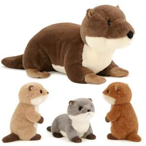 Peluche personnalisée Maman et moi, adorable peluche de <span class=keywords><strong>loutre</strong></span> de mer avec 3 bébés mignons, peluche réaliste de <span class=keywords><strong>loutre</strong></span> de rivière câlin <span class=keywords><strong>pour</strong></span> enfants - Product Image 3