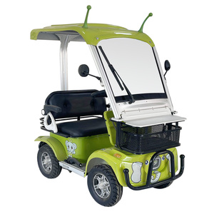 Voiturette <span class=keywords><strong>de</strong></span> golf électrique 2 places 4 roues 60V 800W avec roues en alliage, contrôleur 15 tubes et toit ouvrant pour le transport du personnel des clubs <span class=keywords><strong>de</strong></span> golf - Product Image 4