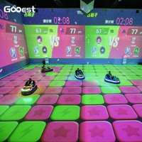 Gooest Voiture tamponneuse à réalité augmentée avec projection LED active sur le sol, jeu multijoueur d'intérieur pour centre commercial