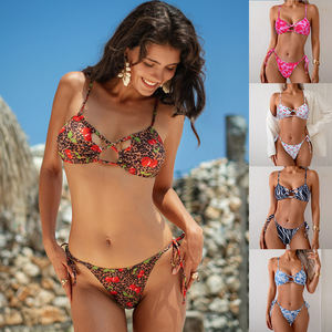 Venta al por mayor Sexy mujer Floral impreso de corte alto Bikini Personalizado 1 pieza traje de baño impermeable de secado rápido HECHO DE Spandex/Nylon - Product Image 1