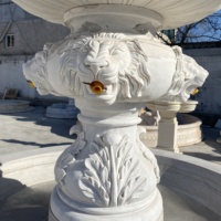 Personnalisé fontaine en marbre décoratif extérieur de jardin fontaine de jardin en marbre marbre lion fontaine