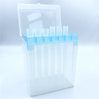 Vente directe usine – Boîte de rangement transparente en PP pour 15 pipettes, 10 ml, personnalisable OEM, pour usage en laboratoire