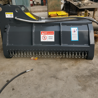Peralatan Pertanian Kubota, Aksesoris Flail untuk Mini Excavator, Mesin Pemotong Rumput / Mesin Pemotong Rumput Flail untuk Excavator 3-6 Ton, Tersedia 1 Set Mesin 2 Tak 4 Cm