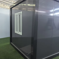 Maison conteneur mobile de luxe pliable robuste à trois chambres de 10 pieds en acier, entièrement meublée pour l'Afrique du Sud, écoles et supermarchés