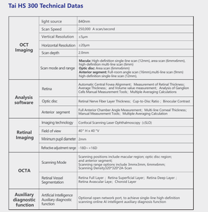 Equipo de Diagnóstico Oftalmológico con Función de Análisis de Campo Amplio, Angiografía, Tomografía de Coherencia Óptica HS-300 - Product Image 4