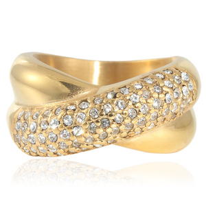 Anillo de Oro Estilo Europeo Americano para Mujer, Anillo Punk Moderno con Incrustaciones de Piedras, Joyería para Fiesta 27088 - Product Image 3