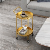Table d'appoint mobile à double niveau, style minimaliste, salon moderne, table basse