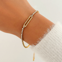 Nouveau Bracelet Dazan INS en Acier Inoxydable pour Femme, Style Bohème, avec Zircon Super Brillant, Clip Papier, Ovale, Tennis, OL, Quotidien, Bijou Cadeau 2026