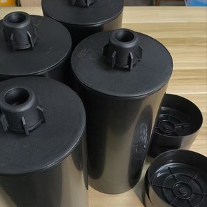 2.6L Black Plastic Storage Bucket Round Standing Type Chemical Drum Food <b>Container</b> 128mm Diameter 100% Pure Material - Product Image 3