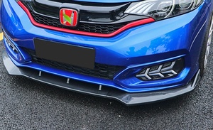 Welta - Juego de 3 Piezas de Accesorios para Parachoques Delantero de Automóvil, Alerón ABS en Negro Brillante, Estilo Deportivo, Protector de Parachoques Delantero para Honda Fit 2018-2020 - Product Image 3