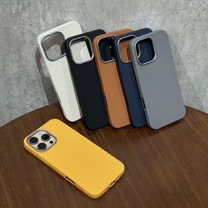 เคสโทรศัพท์หนัง PU เกรดพรีเมียมหลากสีสัน ผิวเรียบหรู พร้อมกรอบกล้องเคลือบไฟฟ้า สำหรับ <span class=keywords><strong>iPhone</strong></span> 16 15 <span class=keywords><strong>Plus</strong></span> Pro Max - Product Image 2