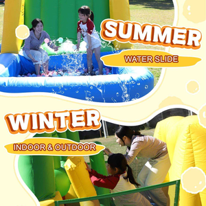 Castillo Inflable <span class=keywords><strong>de</strong></span> PVC con Tobogán Acuático, Piscina <span class=keywords><strong>de</strong></span> Pelotas, Escalador, Pista <span class=keywords><strong>de</strong></span> Obstáculos, Juego Deportivo para Niños, Juguete para <span class=keywords><strong>Alquiler</strong></span> en Parques Acuáticos, Interior y Exterior - Product Image 4