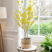 Arbre artificiel Enkianthus de style japonais en pot, plante de simulation, arbre cloche, décoration intérieure, aménagement paysager