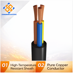 <span class=keywords><strong>Câble</strong></span> d'alimentation flexible, isolé en PVC, fil multiconducteur en cuivre pour appareils électroménagers et usage électrique intérieur, <span class=keywords><strong>câble</strong></span> électrique 24AWG - Product Image 1