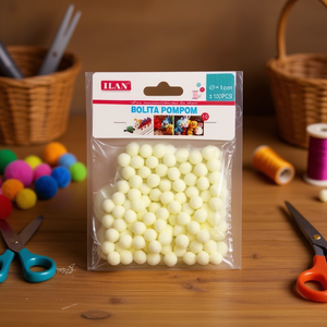 Palline di Nastro Ilan 1.0 Cm Colore Crema 100 Pezzi per Forniture Artigianali - Product Image 2