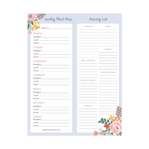 Myway สมุดวางแผนมื้ออาหารแผ่นจดบันทึก,กระดาษโน้ตสำหรับช้อปปิ้งมีการฉีกขาดแบบพิมพ์ลายตามสั่งมาใหม่ประจำสัปดาห์ - Product Image 2