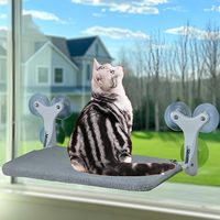 Nouveau hamac pour chat en forme de Y avec ventouse, lit pliable pour balcon, fenêtre, verre, respirant, confortable, toutes saisons