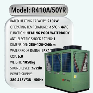 Pompe à chaleur air-eau <span class=keywords><strong>pour</strong></span> <span class=keywords><strong>piscine</strong></span> de 50YR/210kW à capacité maximale, COP6.0, anti-choc, en titane, <span class=keywords><strong>pour</strong></span> complexe hôtelier, parc aquatique, chauffe-eau <span class=keywords><strong>pour</strong></span> <span class=keywords><strong>piscine</strong></span> - Product Image 2